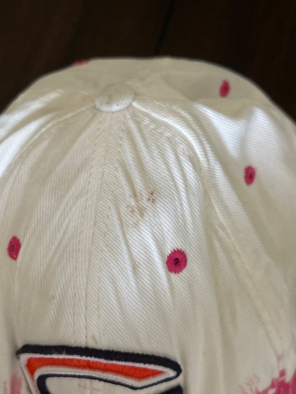 Chicago Bears Flexfit NFL Breast Cancer Awareness Cap White/Pink Embroidered Log - Picture 6 of 13